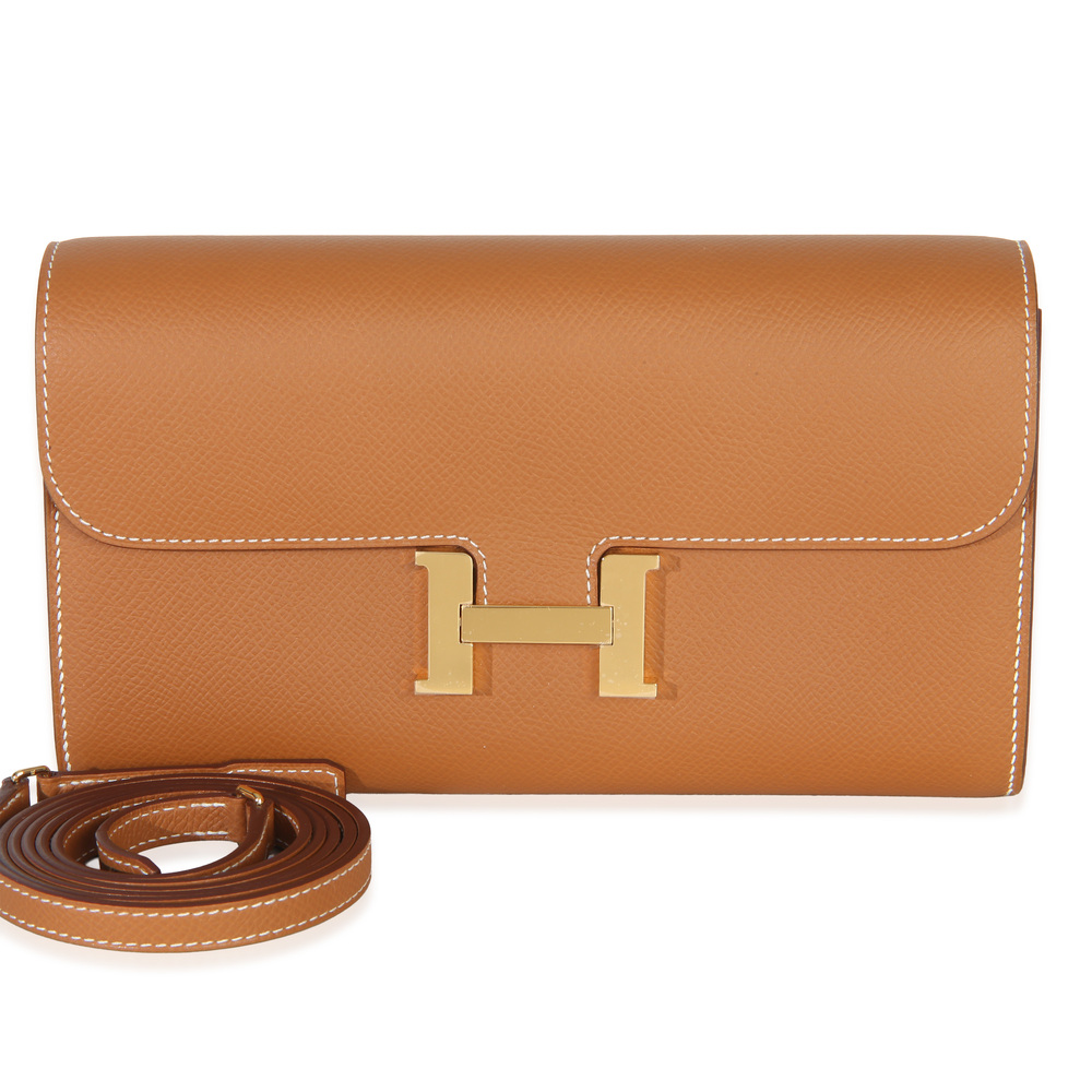 Hermès Gold Epsom Constance Long Wallet To Go GHW